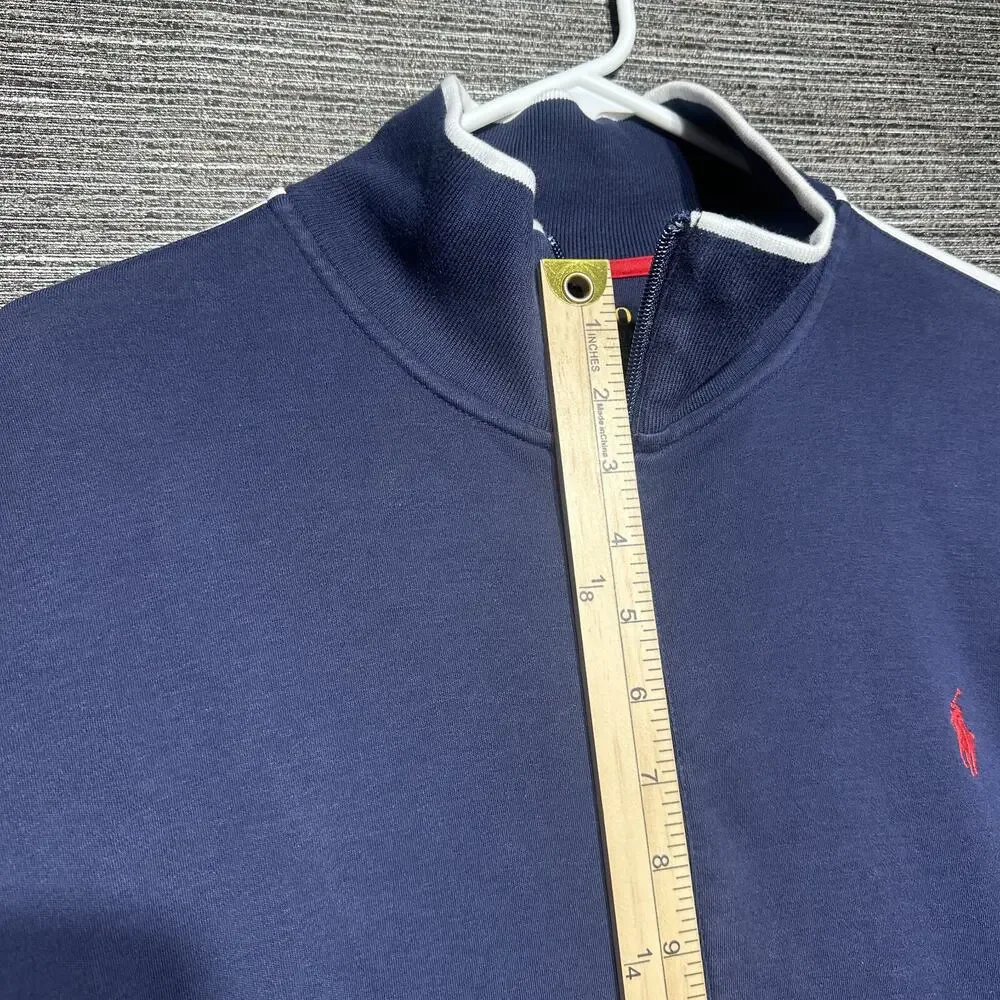 Polo By Ralph Lauren Performance Track Jacket Men's L Blue Full Zip
